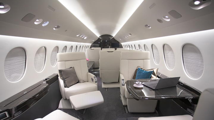 Falcon 7X Jet Interior
